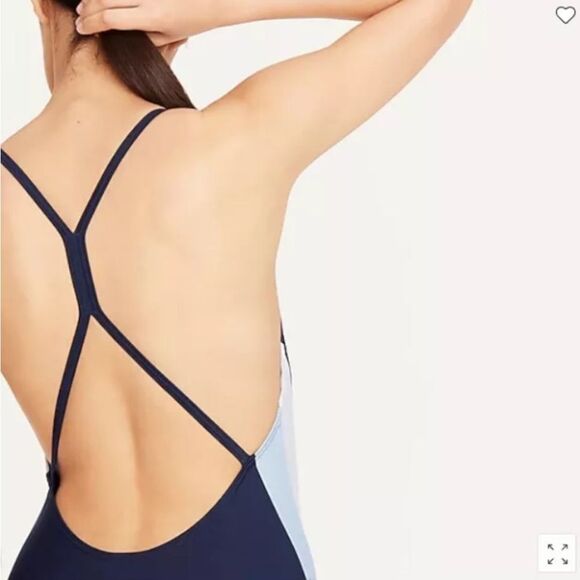 NWT J. Crew Active Colorblock One-Piece - Bright Canteloupe Size 22 - Picture 8 of 11